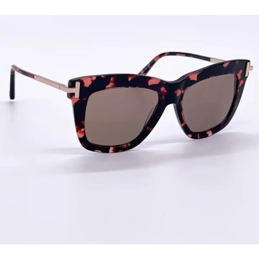 TOM FORD DASHA FT0822 52F Sunglasses Havana Frame‎ Brown Polarized Lens In Case